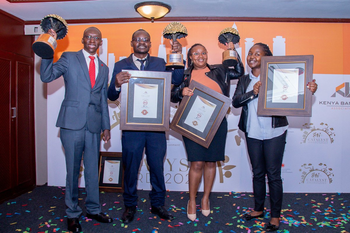 AbsaKenya's tweet photo. We are honoured to have been acknowledged at the 7th edition of the @KenyaBankers Association SFI Catalyst Awards. #CatalystAwards #AbsaSustainability https://t.co/u23iSK3Dhv