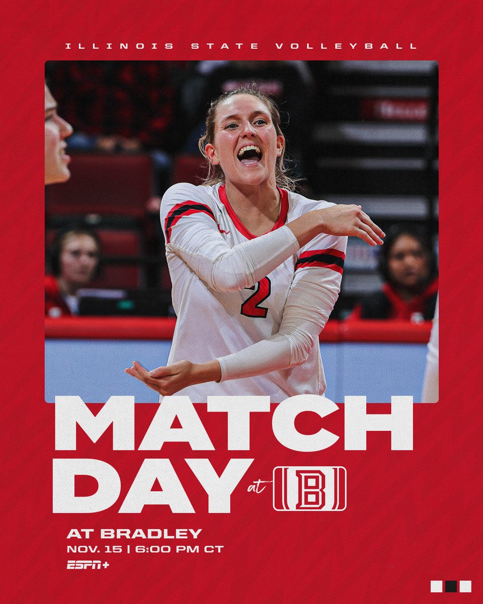 It's an I-74 MATCH DAY ‼  

👊 Bradley
⏰ 6 PM CT
🔗 linktr.ee/redbirdvb