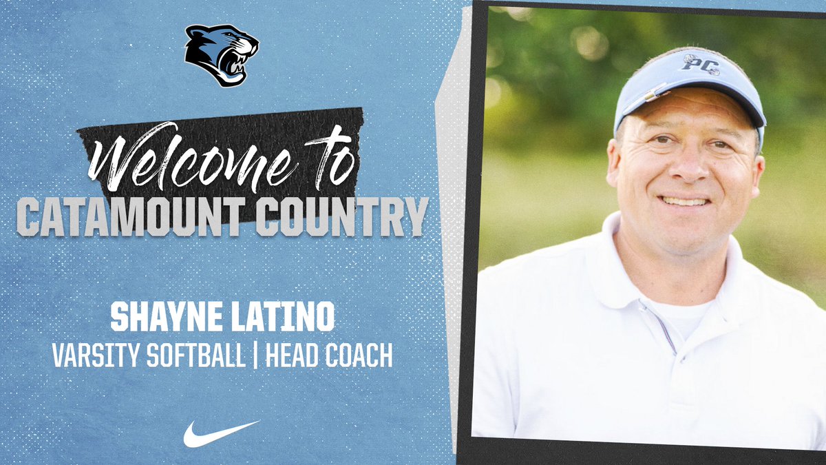 We'd like to announce Shayne Latino as our new Head Coach for Panther Creek Softball. Coach Latino has been an great assistant coach with the program and now will be taking over as head coach. We're looking forward to a great season ahead. Welcome to Catamount Country! #OwnIt