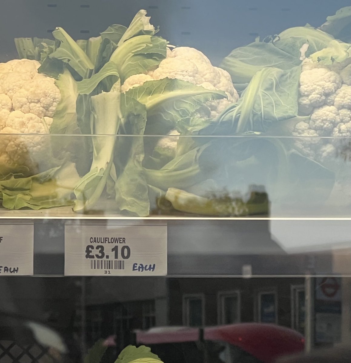 Inflation down sharply to 4.6%. Prices still rising but I’m wondering if we’ve reached peak cauliflower #inflation #growyourown #fiveaday