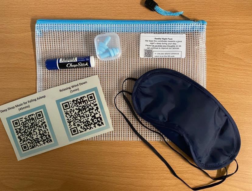 Today we launch our restful night packs @BucksHealthcare to support an improved sleeping environment on our wards 😴. Great work @MichelleDunne3 and @Abi_Daniels23 for championing this. Thanks to @BobLmns for supporting us to make this possible. @BucksMatVoices