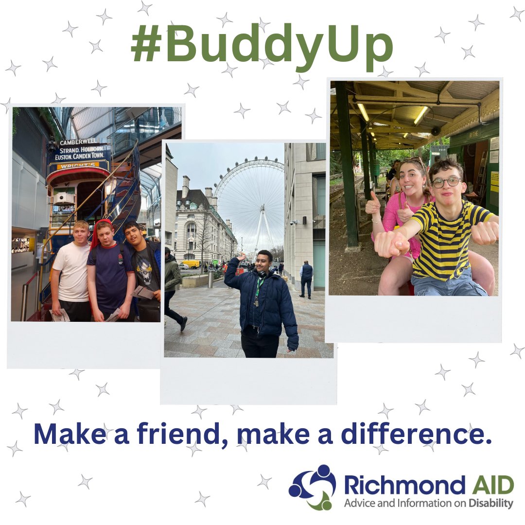 RichmondAID's tweet image. BuddyUp is our befriending service for disabled young people aged 14-17. Enjoy 1:1 fortnightly &amp;amp; monthly group outings.

We have a few places left for the Kingston area and if you’d like to know more please contact Sara: s.felberg@richmondaid.org.uk

#makeafriend #fun #outings