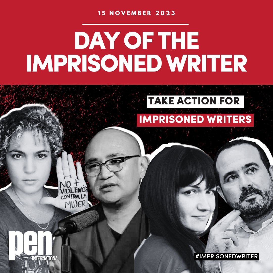 Today, @pen_int launches the Day of the Imprisoned Writer campaign – focusing on the
cases of #MariaCristinaGarrido (Cuba), #GoSherabGyatso (China/Tibet), #IrynaDanylovych
(Ukraine/Occupied Crimea), and #SoulaimanRaissouni (Morocco). 
Take action: pen-international.org/our-campaigns/…