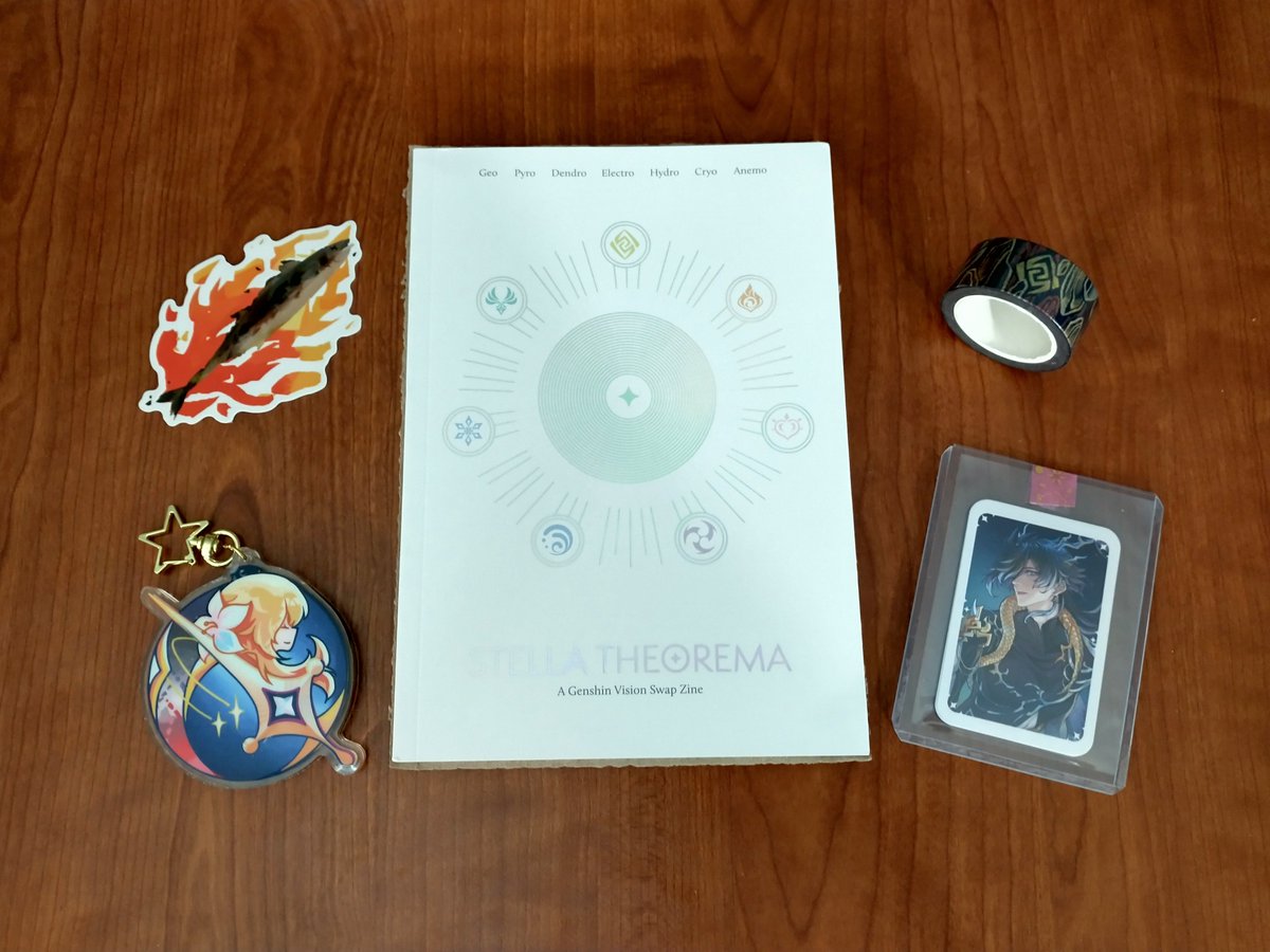 SilvaRymes's tweet photo. Sorry for letting this also get lost in the mix! During the midst of September came a commonly thought-upon, yet uniquely realized concept from @GIvisionswap! The 'Stella Theorema' zine entertains the idea of changing up the Visions held by Teyvat's most prominent inhabitants! 💫 https://t.co/6bK5PHTC3m