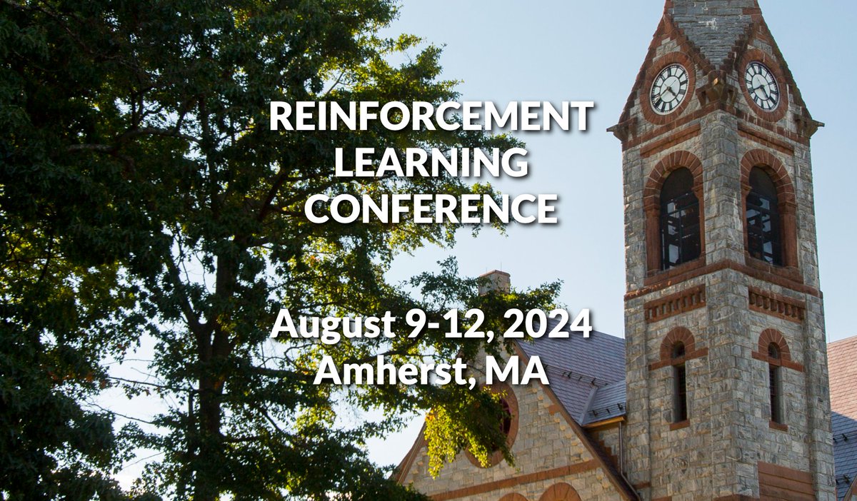 Thrilled to announce the first annual Reinforcement Learning Conference <a href="/RL_Conference/">RL_Conference</a>, which will be held at UMass Amherst August 9-12! RLC is the first strongly peer-reviewed RL venue with proceedings, and our call for papers is now available: rl-conference.cc. 🧵
