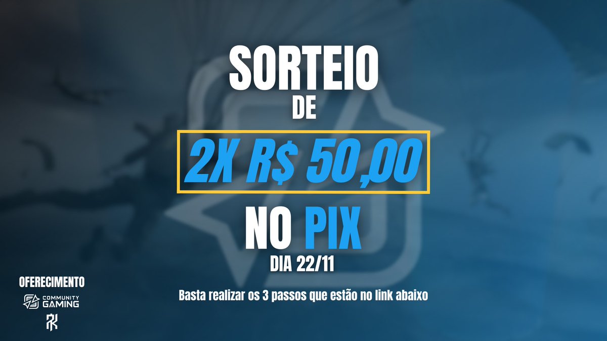 Tá afim de ganhar 50tão no PIX? 

Então acesse o link e veja como participar!

👉 giv.gg/Zzd0sD

📆 Resultado dia 22/11 no final da live.

*Os vencedores precisam estar na live na hr do sorteio, caso contrário um novo vencedor será sorteado!