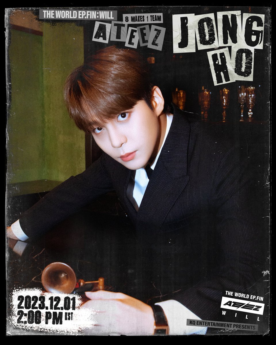 ATEEZofficial's tweet image. [📷] ATEEZ(에이티즈) THE WORLD EP.FIN : WILL Character Poster
 ⠀⠀
2023. 12. 01 2PM RELEASE
⠀
#WILL #미친폼 #Crazy_Form #ATEEZ #에이티즈
#JONGHO #종호
