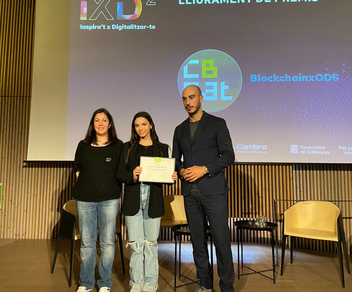tic's tweet photo. 🏆 Premiats 7 estudiants per aplicar la tecnologia #blockchain en la lluita contra el canvi climàtic i la contaminació marina
🗣️ DG @lljunca, a l'#IXD23: "Tenim tots els elements per ser líders en la digitalització que transformarà empreses i societat"
🔗https://t.co/Ct9iv4yimD https://t.co/4RUUfUrzBM