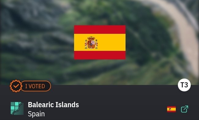 If any of you could spare a few #earth2 Spanish votes, please send them the way of the Balearic Islands 😘🇪🇸 viva eivissa ✌️#e2ibz