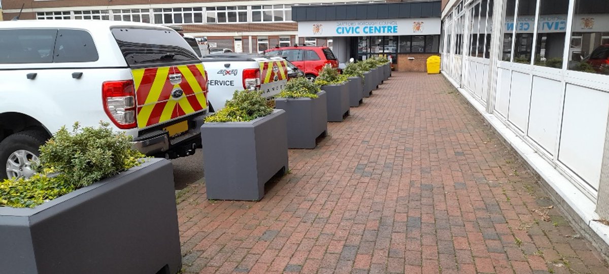 Dartford Borough Council were supplied with painted type PA planters ‘It was a very successful delivery and project and I would be happy to use Polysafe again and recommend them to others’