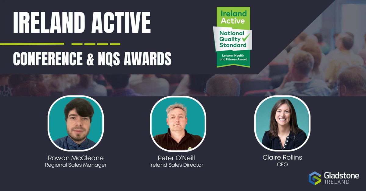 gladstonemrm's tweet image. We will be attending the @irelandactive Conference &amp;amp; NQS Awards this Friday!
Head over to our stand to talk all things Gladstone with the team!🏃

#GladstoneIreland #IrelandActive #Networking