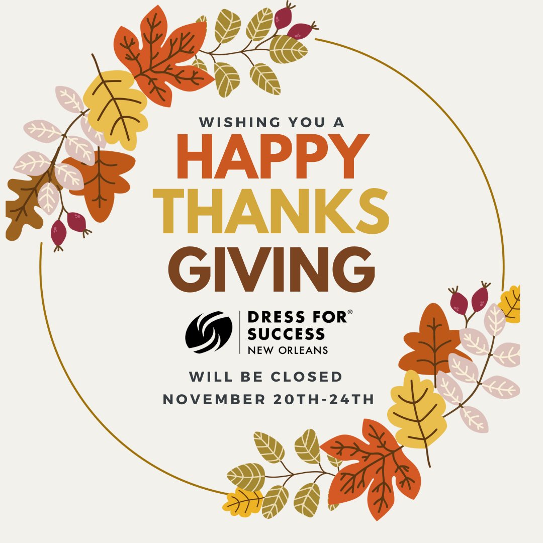 DFSNO hopes you have a wonderful Thanksgiving, we'll see you soon!