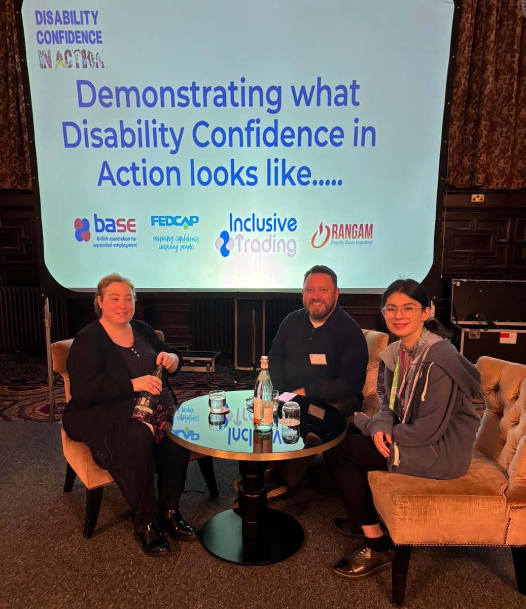mencap_charity's tweet photo. Mencap employees Ciara, Natalie and Mark spoke at the British Association Of Supported Employment (BASE) conference today. 

They chatted about Ciara and Natalie’s career journey and what the barriers are for people with a learning disability to get into employment. #BASE23 https://t.co/3jar9IcHRC