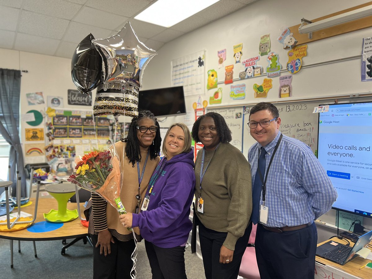 Congratulations to Stacy Yuille, our Instructional Assistant of the Year, and Dominique Gomez, our Teacher of the Year! Well deserved &amp; we’re proud to have you represent <a href="/HodgeRoadES/">HodgeRoadElementary</a>!! You both are amazing! 🤩🥳