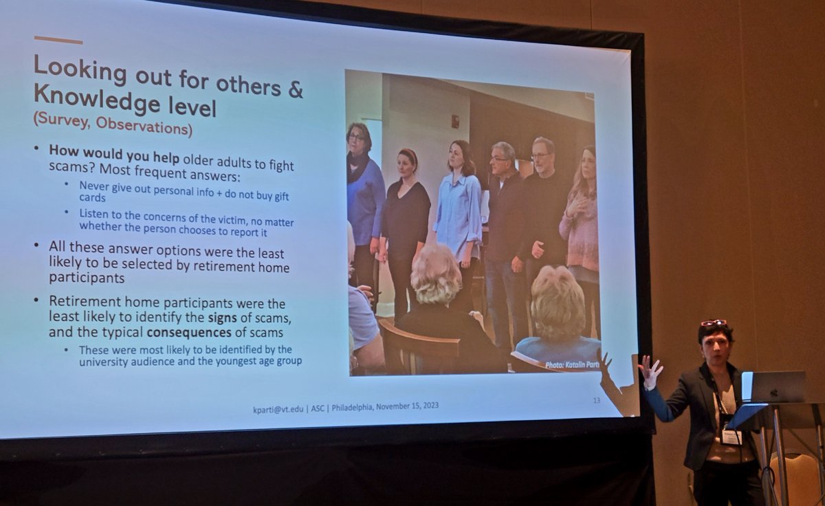 Presenting about our multidisciplinary interactive theatre scam awareness program PROS: Performances to Reduce Online Scams at <a href="/ASCRM41/">Amer Soc of Crim</a> Photo credits: <a href="/DrJayAlbanese/">Jay Albanese</a>