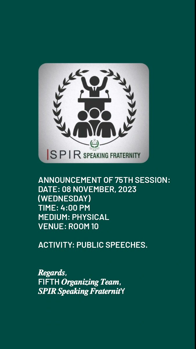 SPIR Speaking Fraternity tweet media