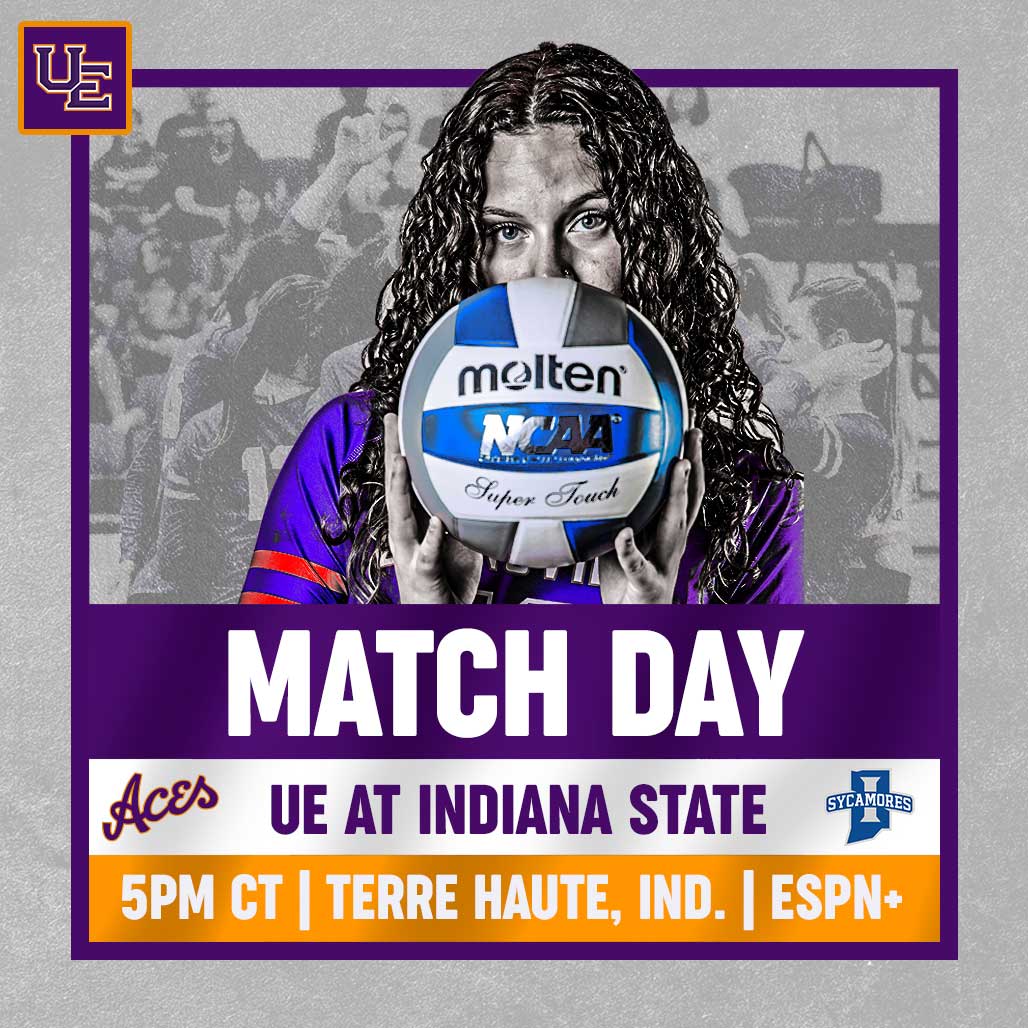 MATCH DAY!

🆚 Indiana State
📍 Terre Haute, Ind.
⏰ 5PM CT
🎥 rb.gy/yiiye4 (ESPN+)
📊 statb.us/b/478040
🏐 #ForTheAces