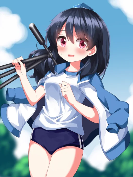 2145日目 体操服とライン入り紺ブルマ姿の龍様
