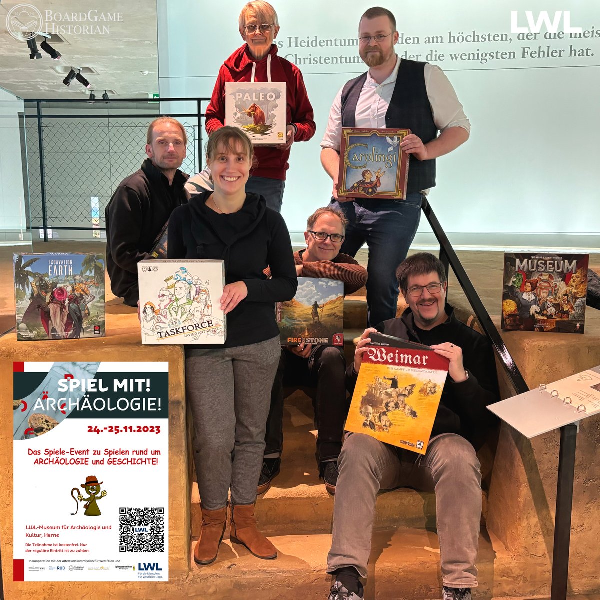 BoardgameHisto's tweet photo. (1/3) Nächste Woche (24./25.11.) ist es so weit und im @LWLMuseumArchae dreht sich zwei Tage alles um Spiele. Das Motto ist "#Spiel mit! Archäologie!"

Hier findet ihr mehr Infos:
➡️https://t.co/cLuY1M46ZQ

#archeology #museum #publichistory #geschichte #games #brettspiele https://t.co/3fVlxz212g