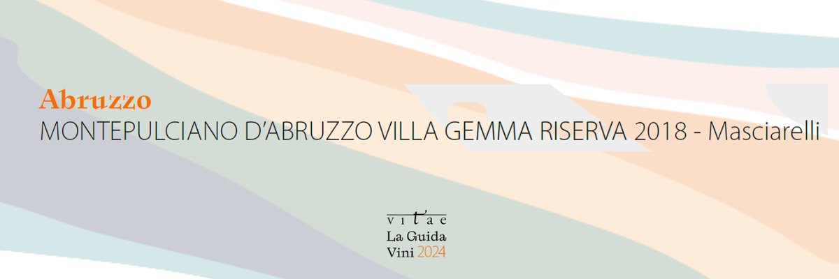 Il #tastevin #aisitalia di #vitae2024 dell'Abruzzo va alla cantina <a href="/MasciarelliVini/">Masciarelli</a> con il Montepulciano d'Abruzzo Villa Gemma Riserva 2018