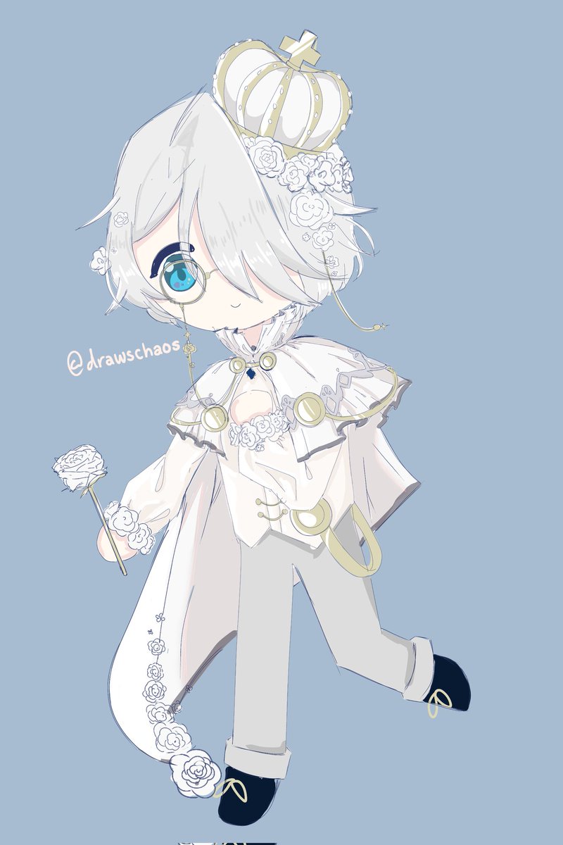 Dylivious's tweet photo. If I had the chance to design a mini it would be a rose prince Lou design! With Lou being part of the Iritium, I thought that a design of him handing a white rose symbolising purity and innocence to the MC would be cute, representing his genuine love for them ♡
#CoD_Mini_Design https://t.co/RuwzUybN4m
