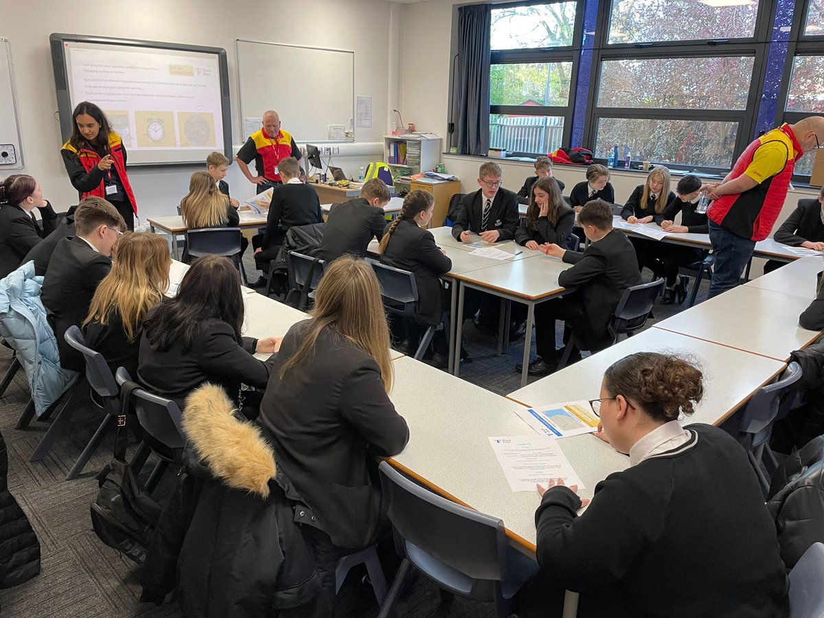 We are very grateful to <a href="/dhlukfoundation/">DHL UK Foundation</a> for coming to SKA today to deliver sessions on teamwork, communication and logistics to our Year 10s.