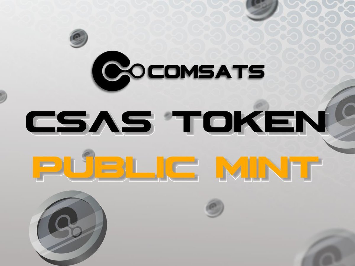 YOYOMYOYOA's tweet photo. 给大家一点福利 

抽奖 10份 CACS 一份 5000 CSAS
要求
✅关注@YOYOMYOYOA  @comsats_io 
✅转发
✅点赞
✅加入https://t.co/RZV2YAr5dG
✅评论你的btc地址 bc1p开头的 https://t.co/6TThZgfby8