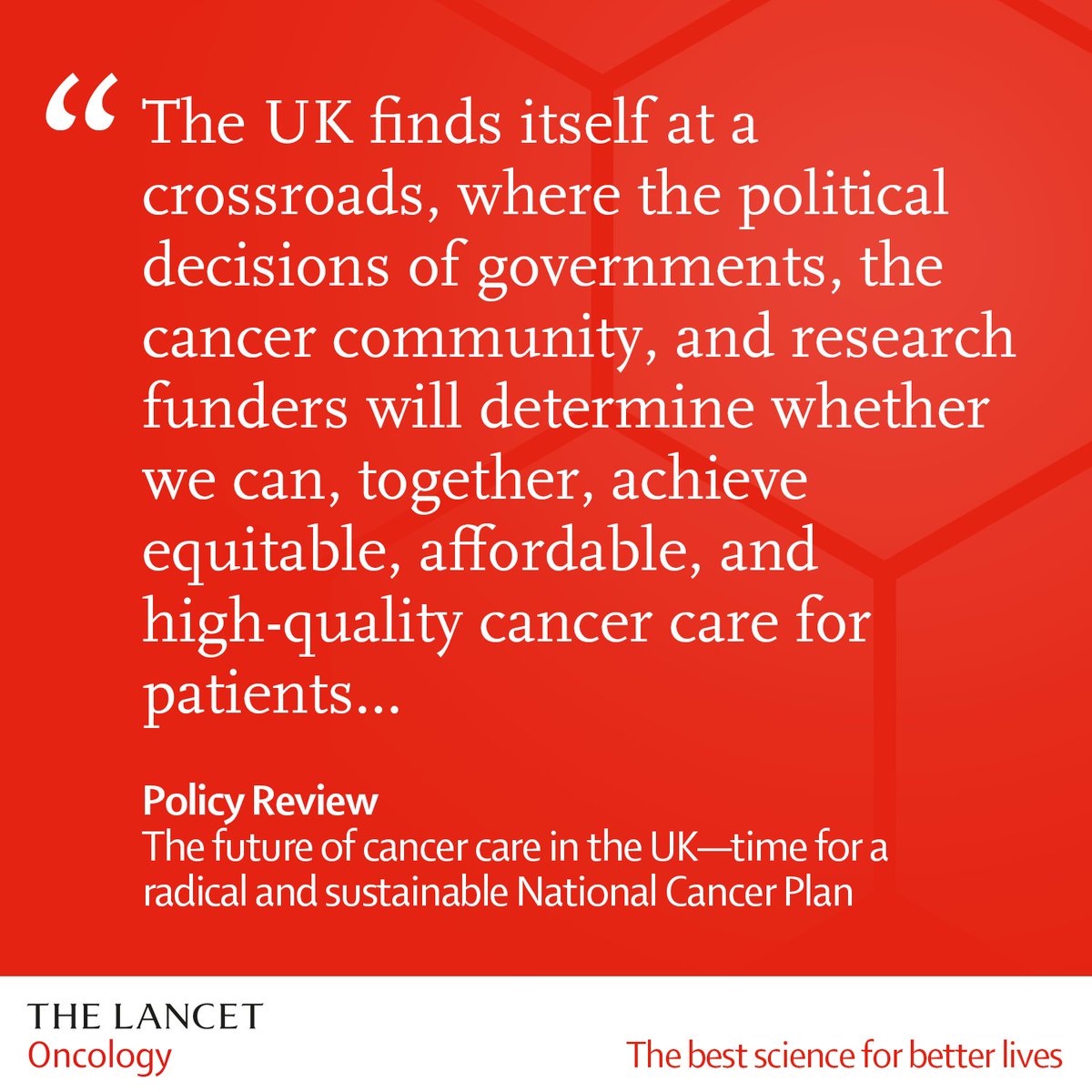 Leading oncologists sound the alarm on cancer care crisis in the UK, and outline radical yet sustainable National Cancer Plan in @TheLancetOncol. hubs.li/Q028DPNL0
