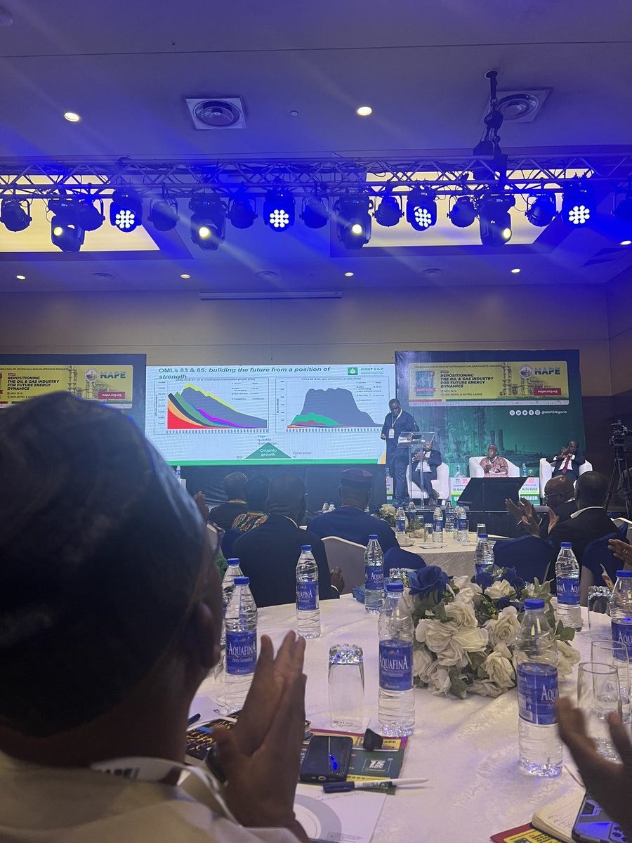 DeboFagbami's tweet photo. #NAPEconference2023. Nigeria can get from 1.5m bbl to 4m bbl oil production only if we do the right things…ie the basic E&amp;P…run seismic, view the sub surface, interpret data, drill the wells and produce them - #DemolaAdeyemiBero https://t.co/tQnYI8aILa
