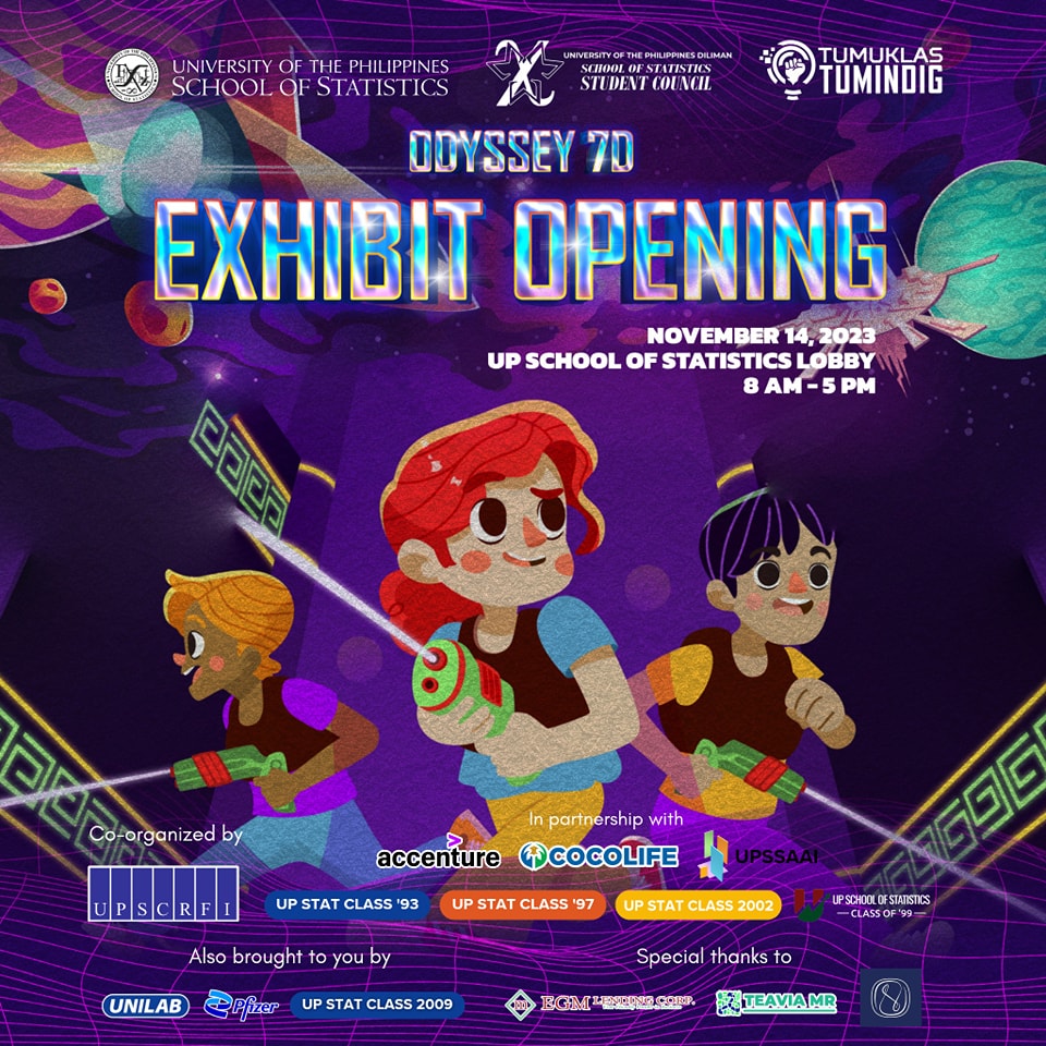 UPStatSC's tweet photo. Coordinates Locked... ⭕️
Commencing Take-off...
3⃣... 2⃣... 1⃣...

ODYSSEY 7D, BLAST OFF ! 🚀

Get ready to have a trip down memory lane with us, as we embark in this journey, this 14th of November.

Landing zone is at UP School of Statistics Lobby 📌 https://t.co/aYKrYYlQh7