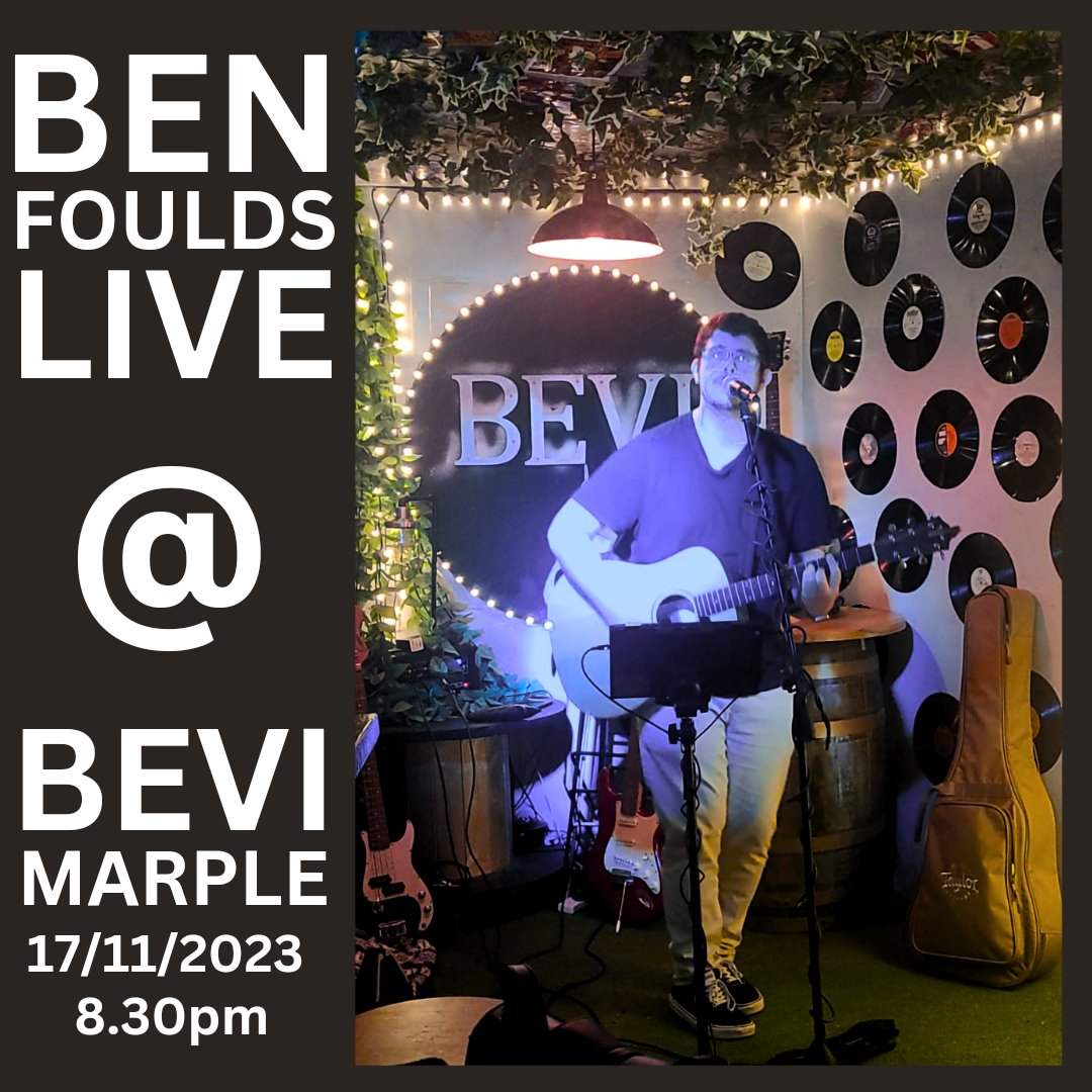benfouldsmusic's tweet photo. 🎤🎸 This Friday (17/11/2023)
LIVE @ Bevi, Marple - 8.30pm
Come join us for a few drinks and some live music to get the weekend started 😁
#livemusic #music #singer #guitarist #acoustic #weekend #singingguitarist #entertainment #musician #guitar #whatson #bevi #marple #friday https://t.co/g8sDIGBQNz