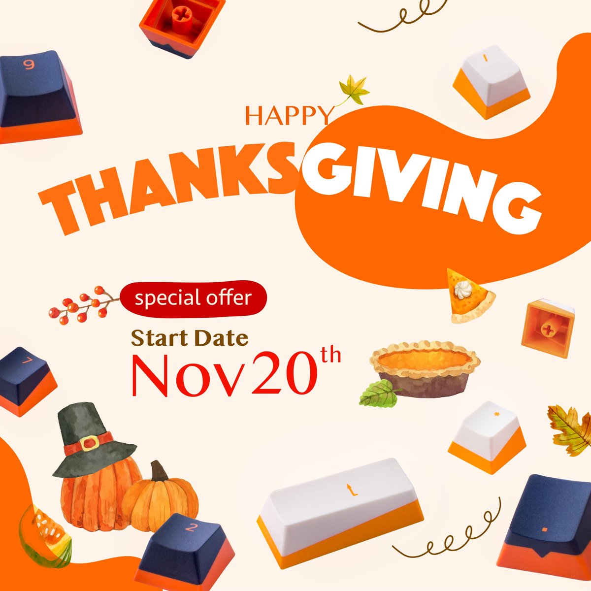 Gunmjo_o's tweet photo. 𐂂Thanksgiving Day is coming up!ᰔᩚ 
🍁Wishing everyone a happy Thanksgiving.
🫰🏻Hope your Thanksgiving was fun and share beautiful moments with your loved ones.
🔗https://t.co/JtnlmiqJtN
🏷️
 #gunmjo  #keyboardcable #keyboardcables
#coiledcable #coiledcables #computersetup https://t.co/CofE48QNao