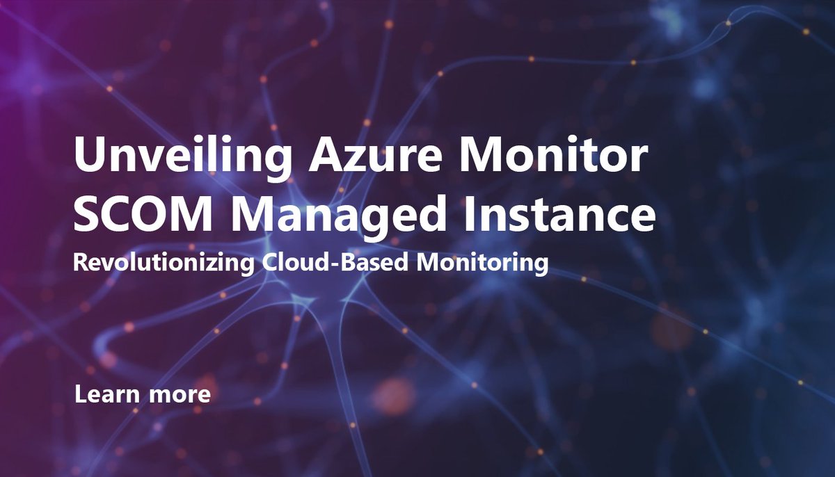 Explore the future of cloud-based #monitoring with #Azure Monitor #SCOM Managed Instance! Game-changing features, NiCE Management Packs integration, and the positive impact on IT operations. Ready for a revolution? 👉 bit.ly/47sQPy4 #Microsoft #SCOMMI #CloudMonitoring 🔍