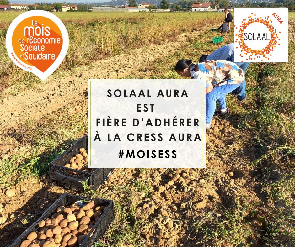 [#MoisESS] 
Depuis quelques mois, notre association est membre de la <a href="/CRESS_AURA/">CRESS Auvergne-Rhône-Alpes</a>  🙌
En tant qu'acteur de l'#ESS, nous reposons entre autres sur les valeurs de #solidarité, d'équité, d'ancrage local et de coopération🤝

#DonAgricole #MoisESS2023
<a href="/mois_ESS/">Mois de l'ESS</a> <a href="/lelabo_ess/">Le Labo de l'ESS</a> <a href="/SOLAAL_/">SOLAAL</a>