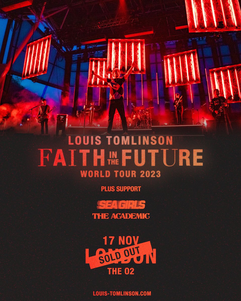 LouisWT91World's tweet photo. 📣| Louis Tomlinson has SOLD OUT at “The O2” Arena in London (20,000), one of the UK’s biggest venues! https://t.co/xkPmxbmEnY