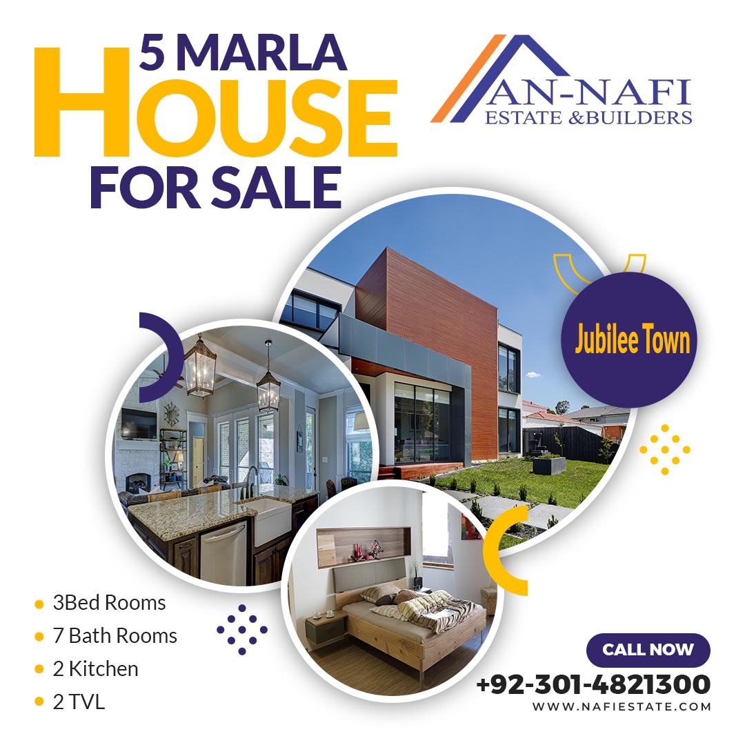 nafiestate's tweet photo. "5Marla House For Sale"
Jubilee Town, Lahore 
Contact for more info 
+923014821300
An-Nafi Estate &amp; Builders https://t.co/1dezkI0Hoa