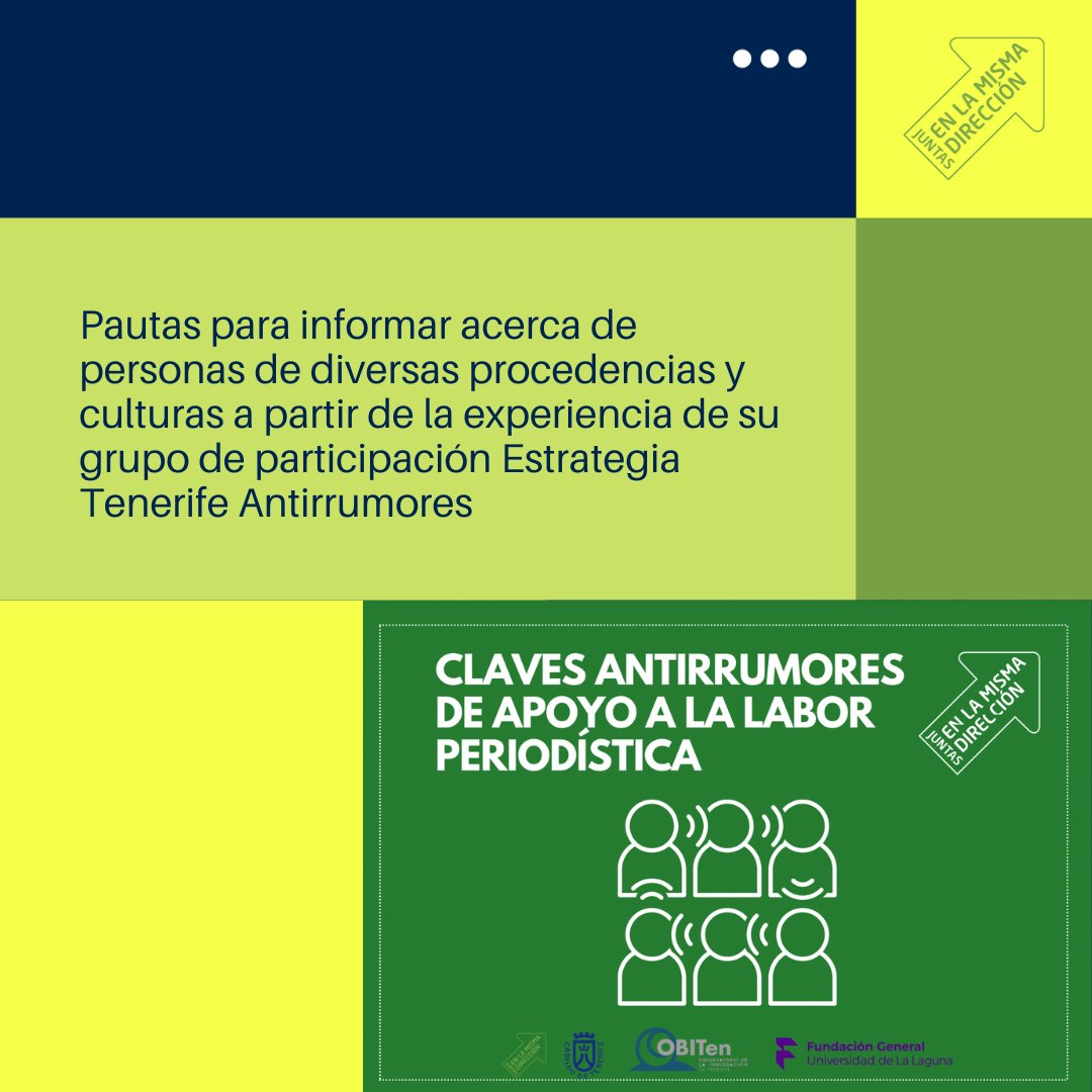 juntasenlamisma's tweet image. 🔍¡#Recurso a la vista! Claves #antirrumores de apoyo a la labor periodística, es una guía facilitada por @antirrumorestfe para apoyar a profesionales de los #MediosDeComunicación en #noticias que aborden la #DiversidadCultural⤵️
qrcd.org/3tdc

#TenerifeViveDiversidad