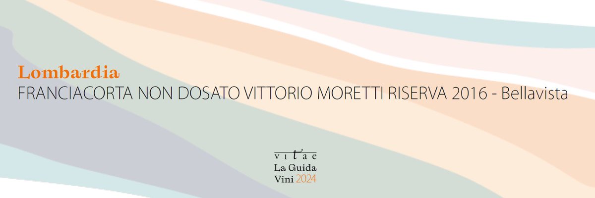Il #tastevin #aisitalia di #vitae2024 della Lombardia va alla cantina <a href="/BellavistaVino/">Bellavista Winery</a> con il #Franciacorta Non Dosato Vittorio Moretti Riserva 2016.
