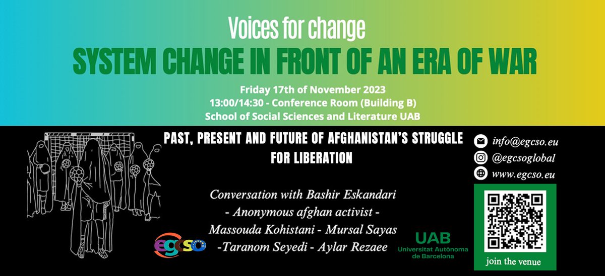 EgcsoGlobal's tweet photo. Public call! We invite you all to attend a super interesting talk in the times we are in now. We will try to reconcile the policies of the international community in Afghanistan and this reality https://t.co/HGyQ9BSKl5