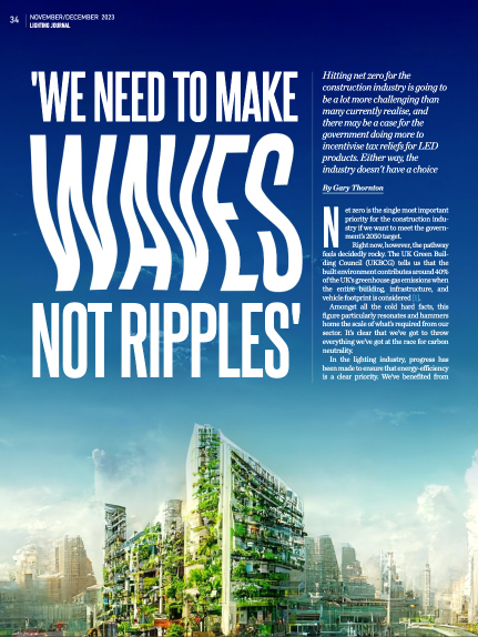 A great read in The Lighting Journal from our very own <a href="/gthornton101/">Gary Thornton</a> addressing the complex issue of decarbonisation and what the lighting design industry can do to support this: issuu.com/theilp/docs/li… #lightingdesign #decarbonisation #sustainability #circulateconomy #nulty