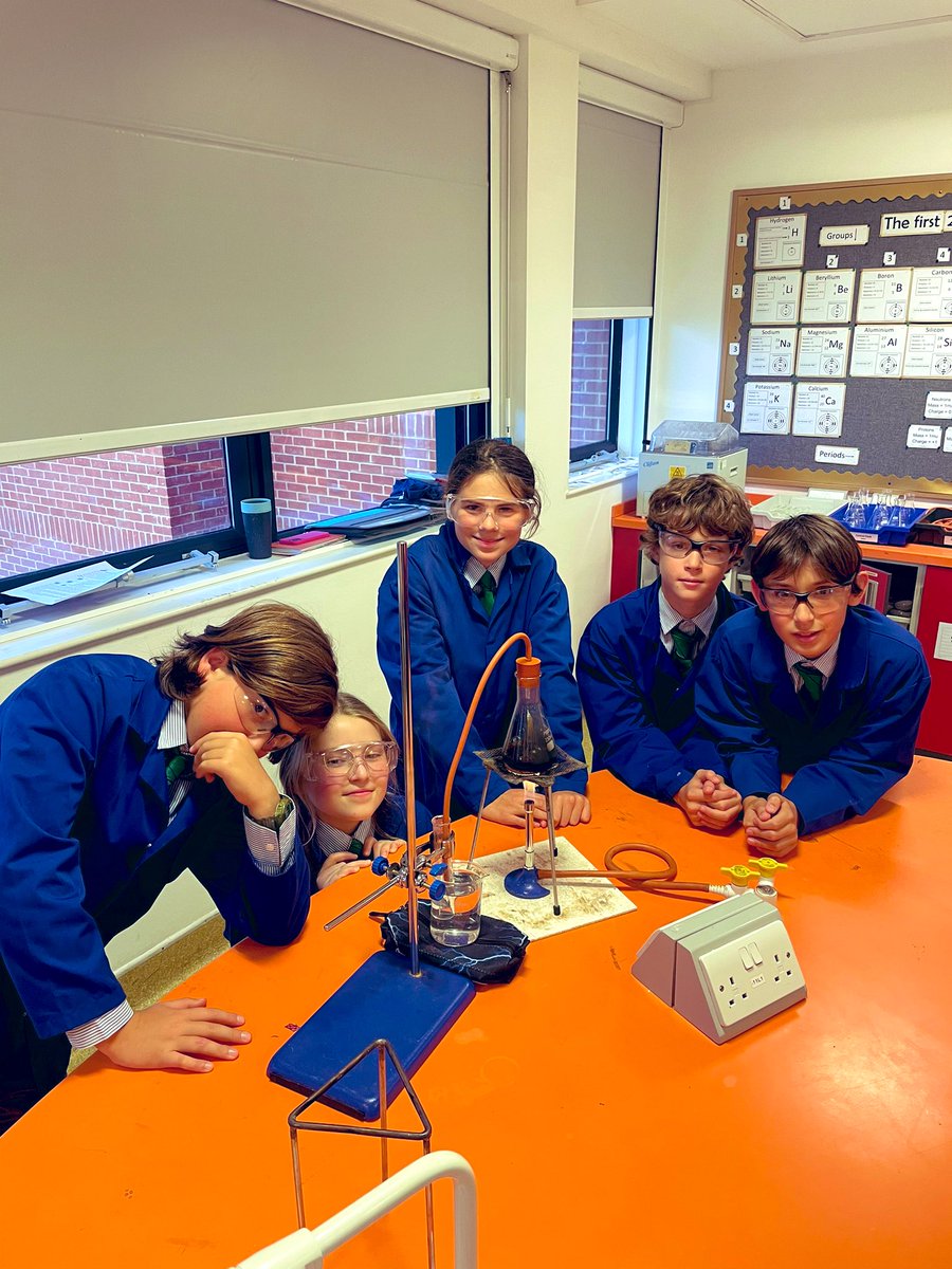 KewHouseScience's tweet photo. Challenge: Our head teacher has banned fizzy drinks - can the Y7s scientists separate water from Coca Cola?! Applying their knowledge of separation techniques 🥤💦🧪👩🏼‍🔬🧑🏽‍🔬🥼 @KewHouseSchool #KHSScience #KS3 #science https://t.co/V5VlWyCotR