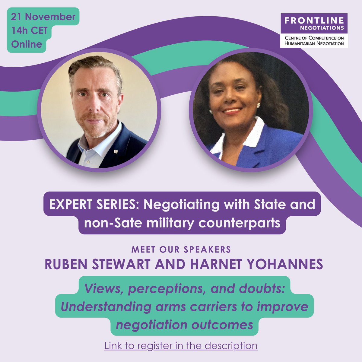 frontline_nego's tweet photo. Our 2 esteemed guests will help you understand arms carriers so you can #negotiate better with them next time.

🗓 21 Nov, 14h-15h15 CET
In English with AI transcription in French and Spanish.    

✍️ Register now 👉 https://t.co/jOAgrAW7xh #HumanitarianNegotiation #ArmsCarriers https://t.co/e1S2262ElU