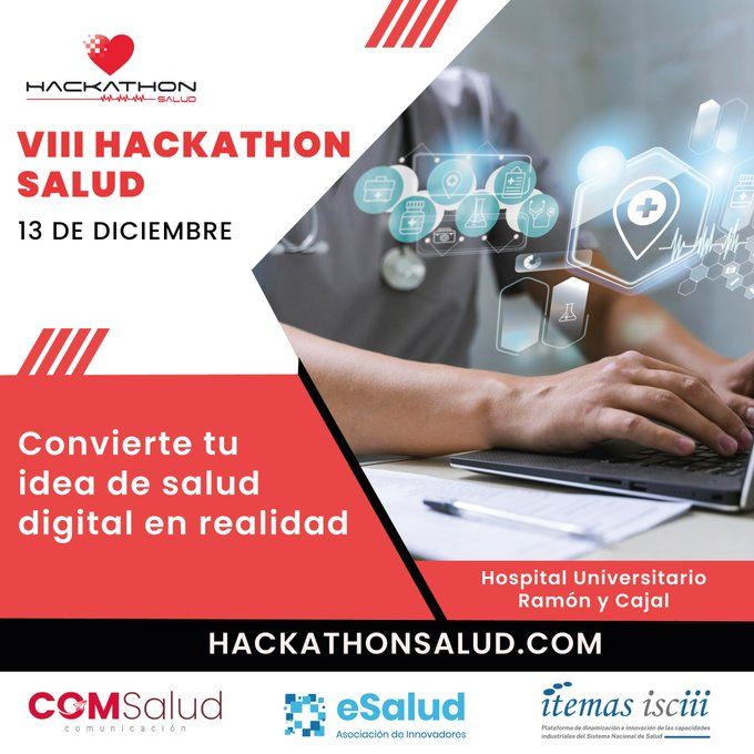 aemprende's tweet photo. 🏥 Ya puedes apuntarte al VIII #HackathonSalud, impulsado por #ITEMAS @comsalud @AieSalud.
🩺 Si tienes una idea en #salud,... ¡Presenta tu propuesta innovadora de #SaludDigital y hazla realidad!
📌 Plazo hasta ➋➐ noviembre.
👇Accede a toda la info👇
https://t.co/VtZnDRx0gi https://t.co/c7w55CBizS