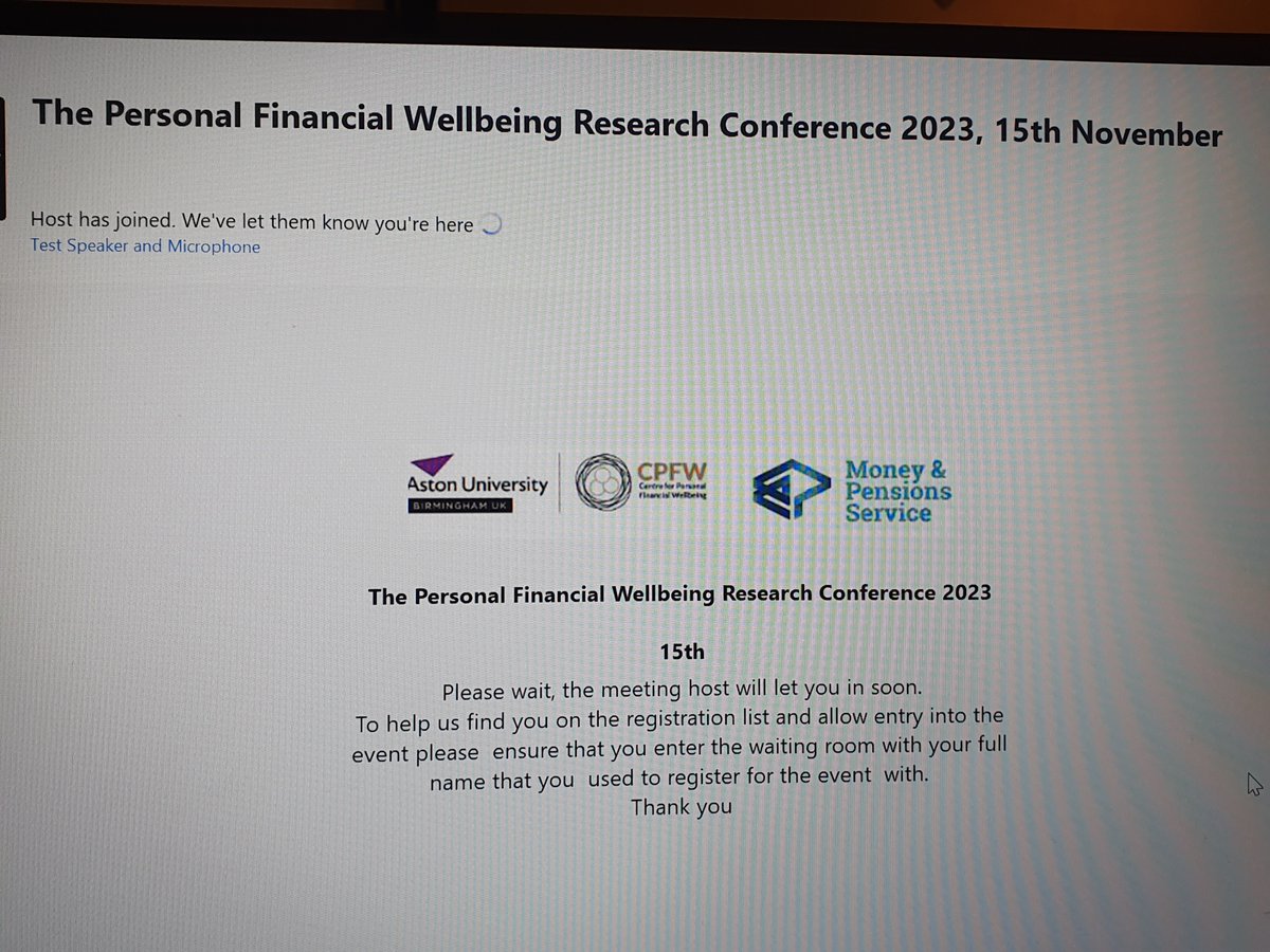 Elena Magli and #RealAccounts team will be discussing our #research today in #Birmingham and #online at the #PersonalFinancialWellbeing Research Conference. Looking forward to it! #FinWell
<a href="/NESTInsight/">Nest Insight</a> <a href="/CPFW_Aston/">Centre for Personal Financial Wellbeing</a> <a href="/YunusCentreGCU/">Yunus Centre, GCU</a> <a href="/MoneyPensionsUK/">Money and Pensions Service (MaPS)</a> @MoneyandPensionsService