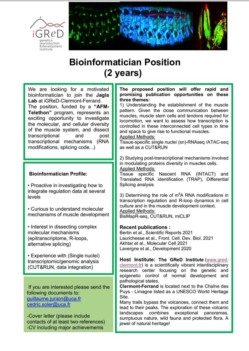 🔍 Exciting opportunity alert for bioinformaticians! 🧬 We're hiring skilled professionals for innovative projects with promising publication avenues. 🌐 Dive into details in the attached document. Connect with us to shape the future of genomics.
Spread the word!!