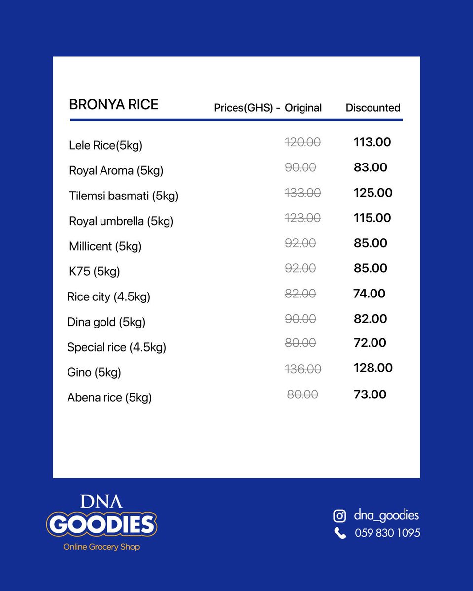 dna_goodies's tweet photo. Best prices you can get for this festive season. 
Anniversary sales is ongoing, hop on and shop as much as you need, we will deliver! 

Kindly retweet 🙏🏾 https://t.co/WgG4PZjnQh