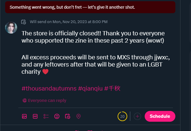 yanshenweek's tweet photo. Hey so Twitter thinks the @qqfantasyzine account is a bot with their new system, so here's an update! 

#thousandautumns #qianqiu #mxs https://t.co/clY3jN5fQC