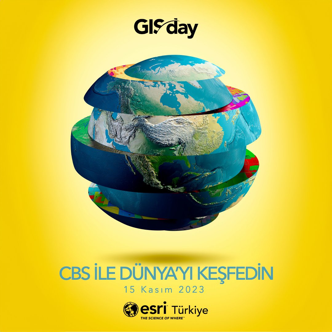 Dünya CBS günümüz kutlu olsun! 🎉 🌍🎉 #gisday #esri #cbs #cbsgünü #GISDay2023