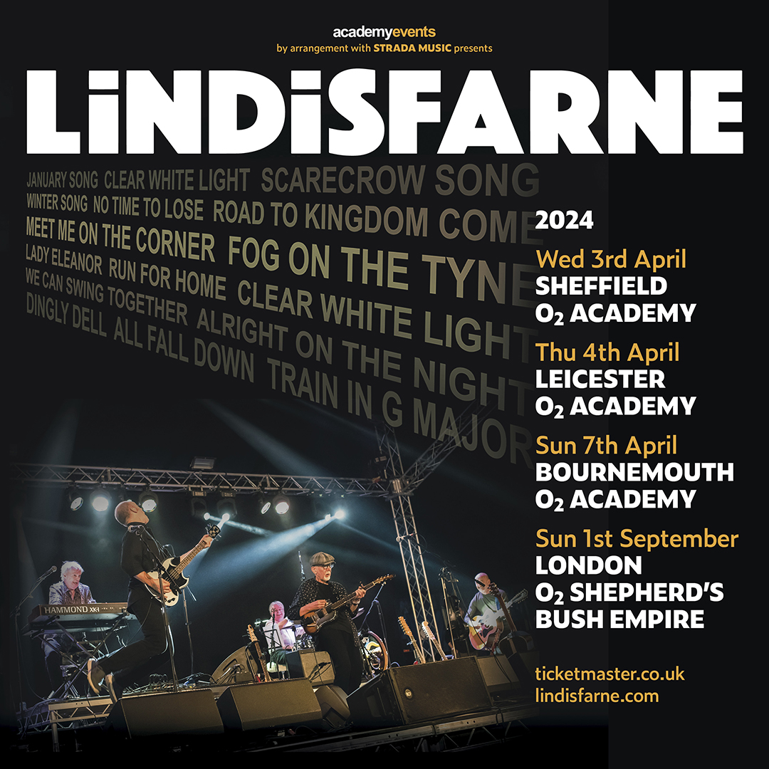 .@lindisfarneband return to form with a classic five-piece line up of long-time members fronted by original founder-member Rod Clements. 📅 Wed 3 Apr @O2AcademySheff 📅 Thu 4 Apr @O2AcademyLeic 📅 Sun 7 Apr @O2AcademyBmouth 📅 Sun 1 Sep @O2SBE 🎟️👉 amg-venues.com/Bj2750Q7OLR