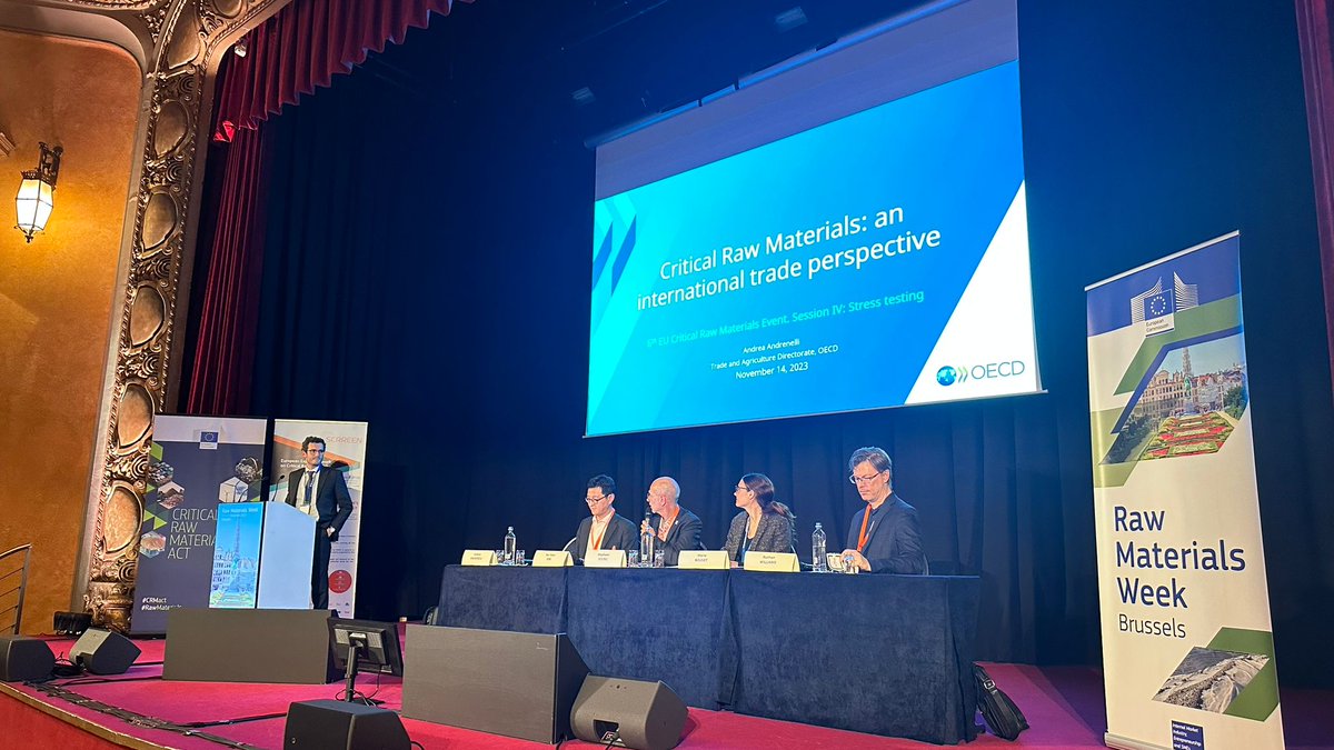 AndrenelliA's tweet photo. I was lucky to be in Brussels just after the landmark agreement on the Critical Raw Materials Act, talking about the OECD contribution to CRM analysis. 

We are keen to expand our network of experts in this area, please reach out if you have an interest in this work.

@OECDtrade https://t.co/oG6mvV4JXS